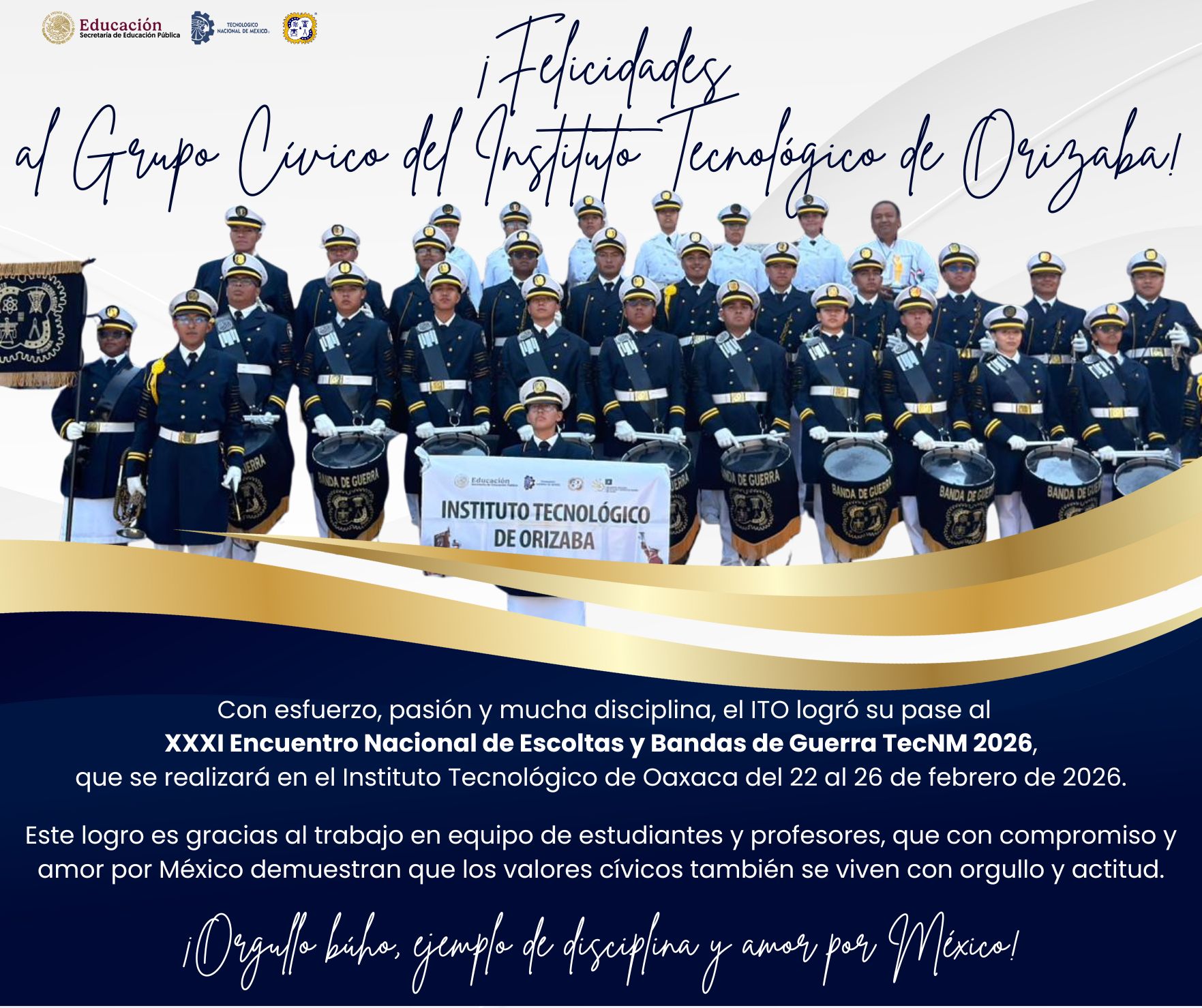 Banda de guerra en desfile